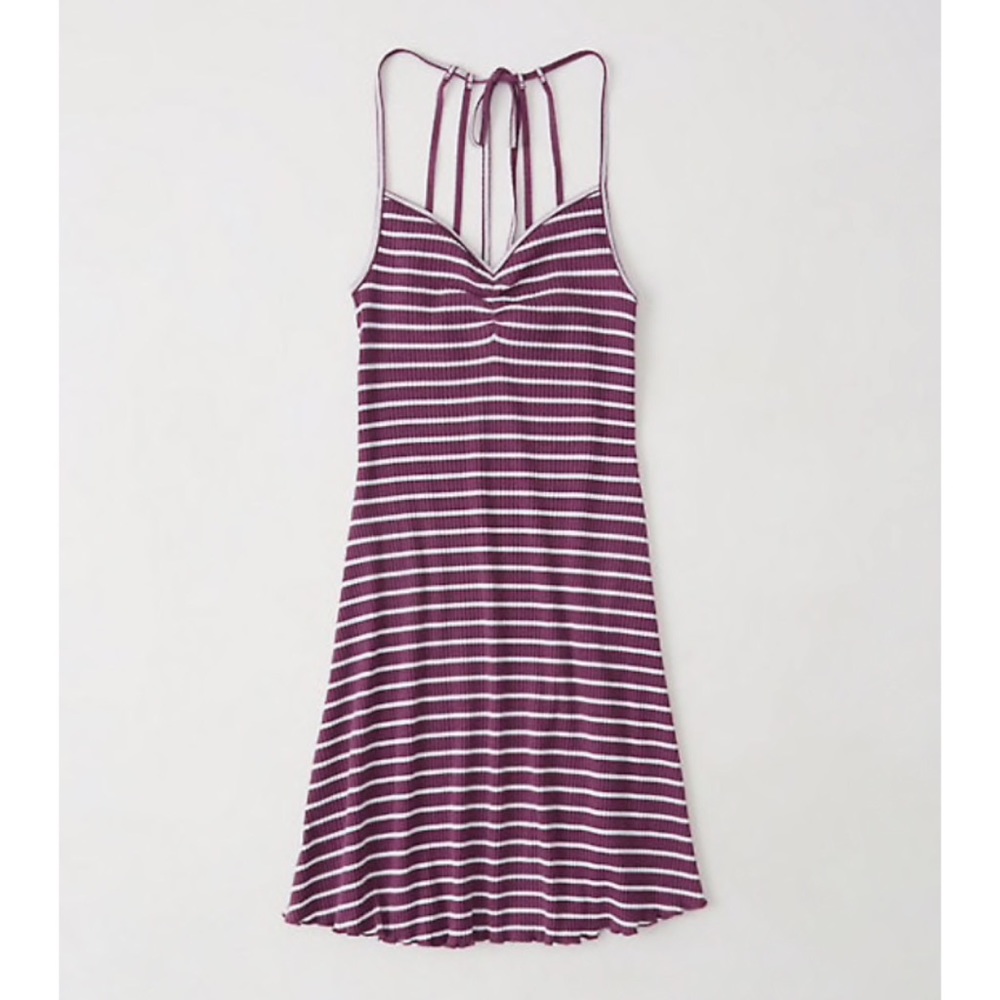 Abercrombie & Fitch purple striped mini dress